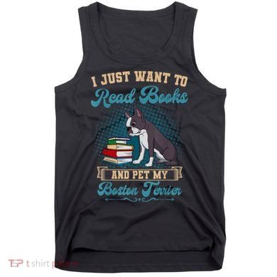Boston Terrier American Gentleman Bibliophile Book Lover Tank Top