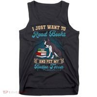 Boston Terrier American Gentleman Bibliophile Book Lover Tank Top thumb 0