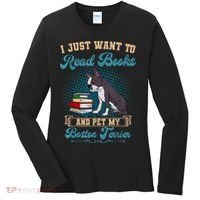 Boston Terrier American Gentleman Bibliophile Book Lover Women's Long Sleeve Shirt thumb 0