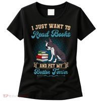 Boston Terrier American Gentleman Bibliophile Book Lover Women's T-Shirt thumb 0