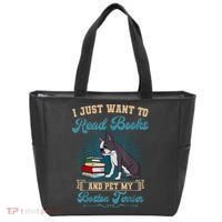 Boston Terrier American Gentleman Bibliophile Book Lover Tote Bag thumb 0