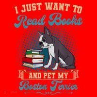 Boston Terrier American Gentleman Bibliophile Book Lover Santa Hat thumb 1
