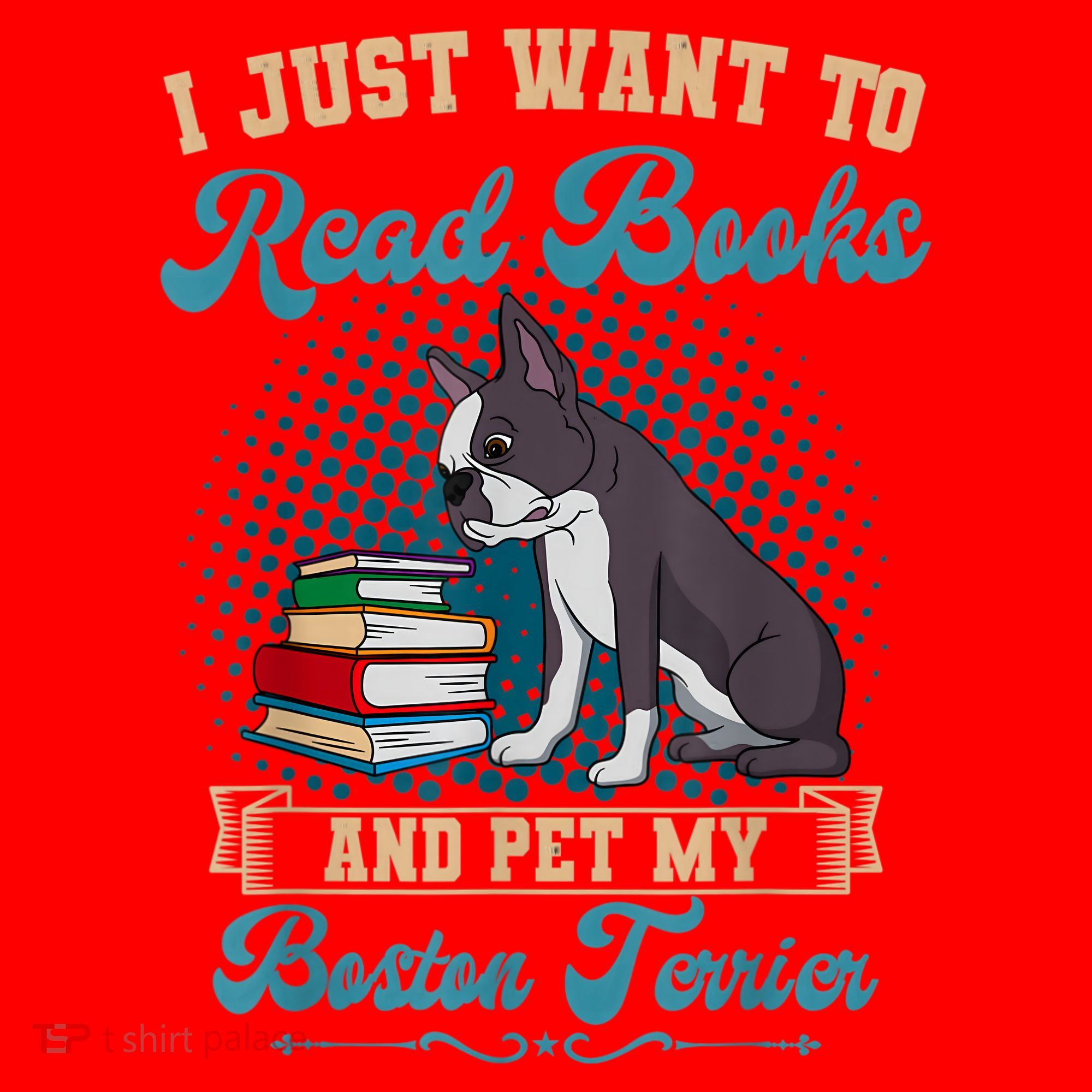Boston Terrier American Gentleman Bibliophile Book Lover Santa Hat