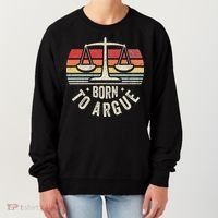Born To Argue Scales Balance Retro Look Women's Sweatshirt thumb 0