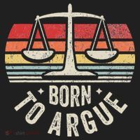 Born To Argue Scales Balance Retro Look Women's Sweatshirt thumb 2