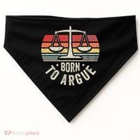 Born To Argue Scales Balance Retro Look USA-Made Doggie Bandana thumb 0