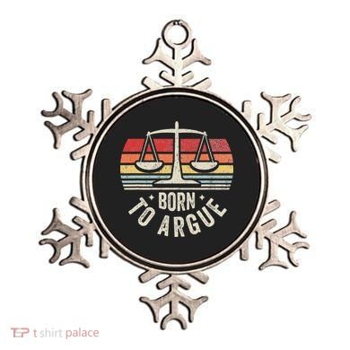 Born To Argue Scales Balance Retro Look Ornament