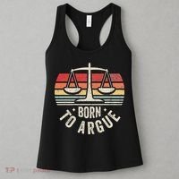 Born To Argue Scales Balance Retro Look Women's Tank Top thumb 3