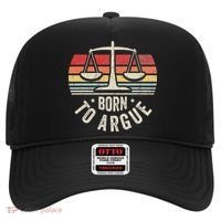 Born To Argue Scales Balance Retro Look Hat thumb 0