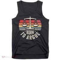 Born To Argue Scales Balance Retro Look Tank Top thumb 0
