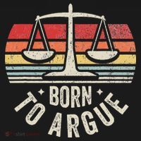 Born To Argue Scales Balance Retro Look Women's T-Shirt thumb 6