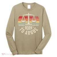 Born To Argue Scales Balance Retro Look Long Sleeve Shirt thumb 0