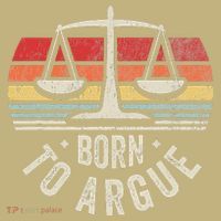 Born To Argue Scales Balance Retro Look Sweatshirt thumb 2