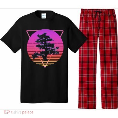 Bonsai Tree Art Japanese Retro Vaporwave Vintage 80s 90s Pajama Set