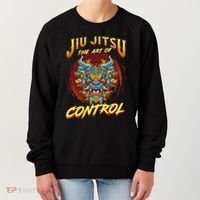 Bjj The Art Of Control Grappling Jiu Jitsu Foo Dog Women's Sweatshirt thumb 0