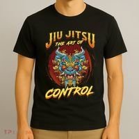 Bjj The Art Of Control Grappling Jiu Jitsu Foo Dog T-Shirt thumb 3