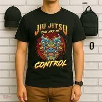 Bjj The Art Of Control Grappling Jiu Jitsu Foo Dog T-Shirt thumb 6