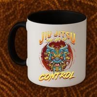 Bjj The Art Of Control Grappling Jiu Jitsu Foo Dog Coffee Mug thumb 2