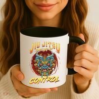 Bjj The Art Of Control Grappling Jiu Jitsu Foo Dog Coffee Mug thumb 3