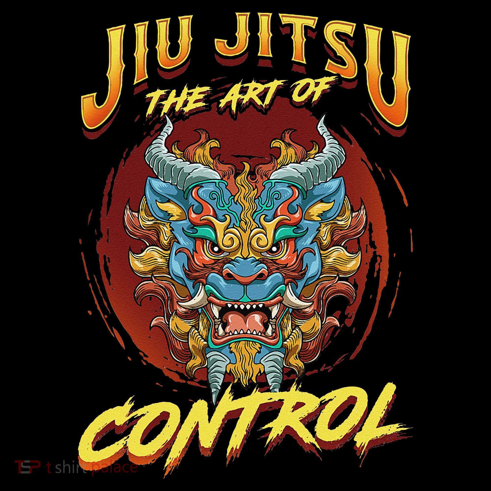 Bjj The Art Of Control Grappling Jiu Jitsu Foo Dog Coffee Mug