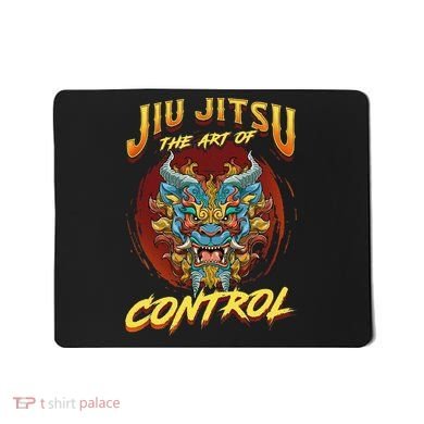 Bjj The Art Of Control Grappling Jiu Jitsu Foo Dog Mousepad
