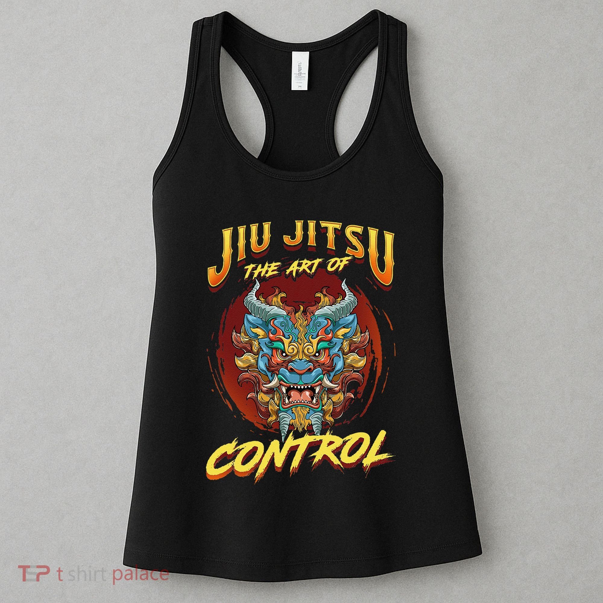 Bjj The Art Of Control Grappling Jiu Jitsu Foo Dog Women's Tank Top