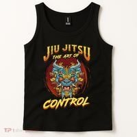 Bjj The Art Of Control Grappling Jiu Jitsu Foo Dog Tank Top thumb 2
