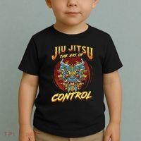 Bjj The Art Of Control Grappling Jiu Jitsu Foo Dog Toddler T-Shirt thumb 2