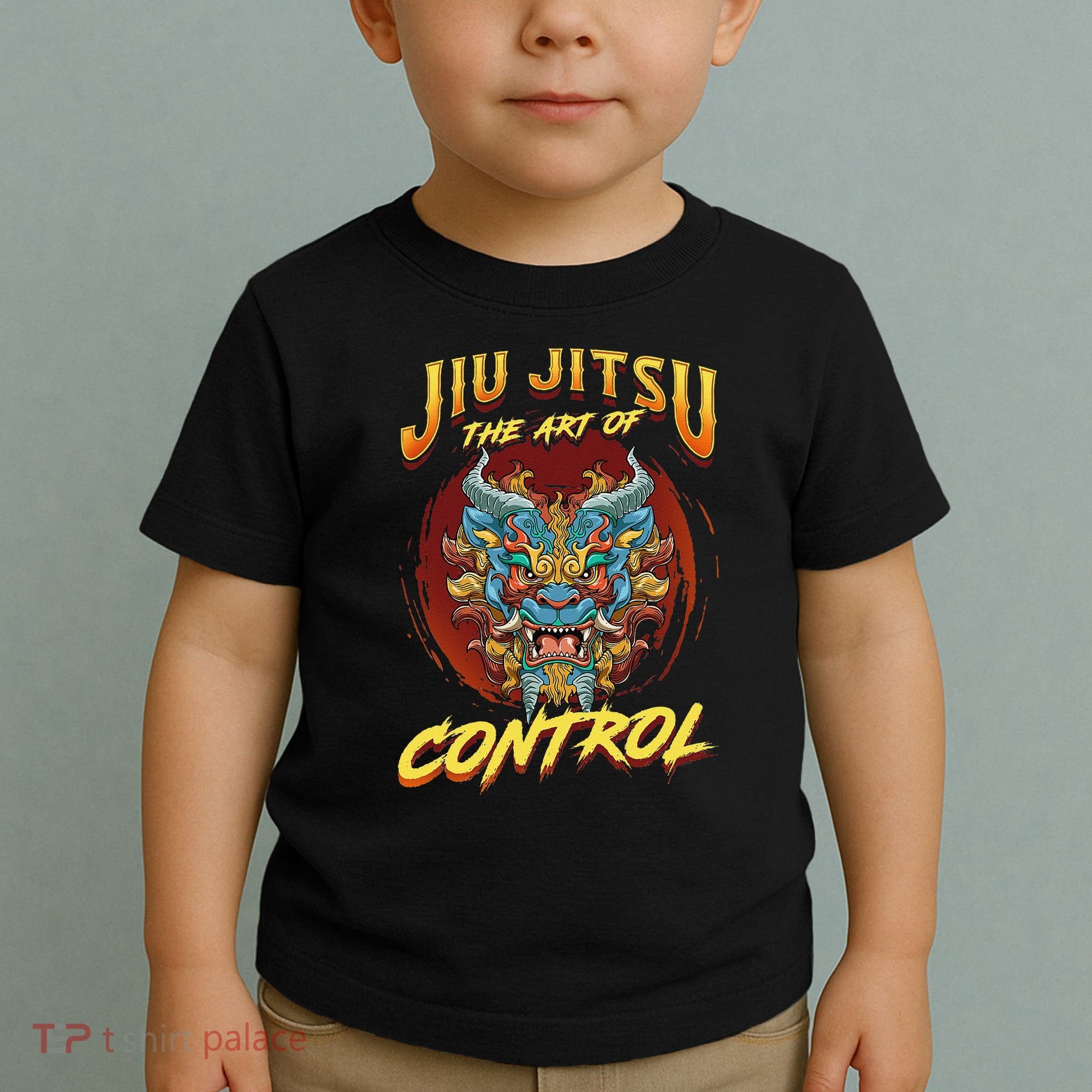 Bjj The Art Of Control Grappling Jiu Jitsu Foo Dog Toddler T-Shirt