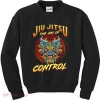 Bjj The Art Of Control Grappling Jiu Jitsu Foo Dog Kids Sweatshirt thumb 0