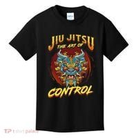 Bjj The Art Of Control Grappling Jiu Jitsu Foo Dog Kids T-Shirt thumb 0
