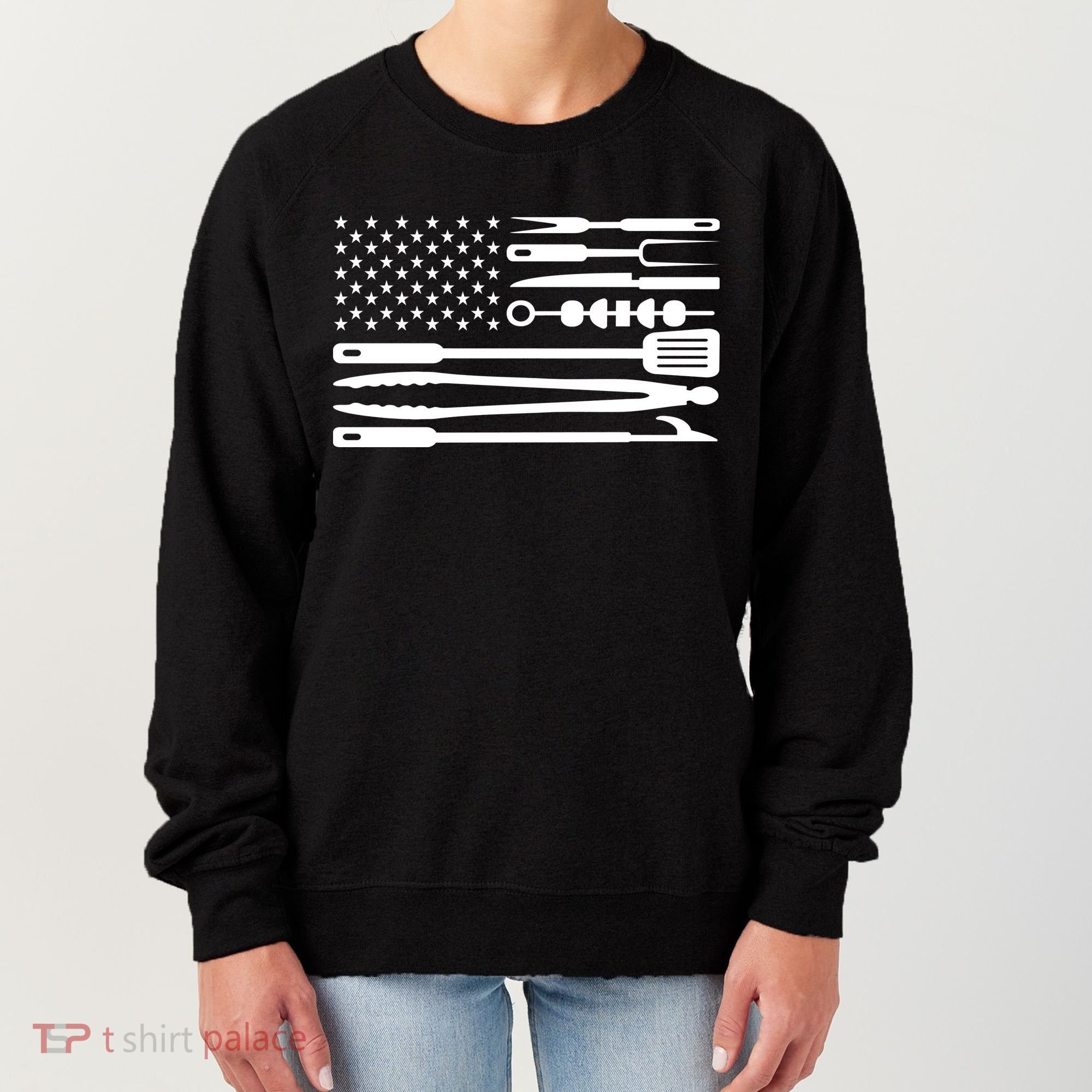 BBQ Tools American Flag Women's Sweatshirt
