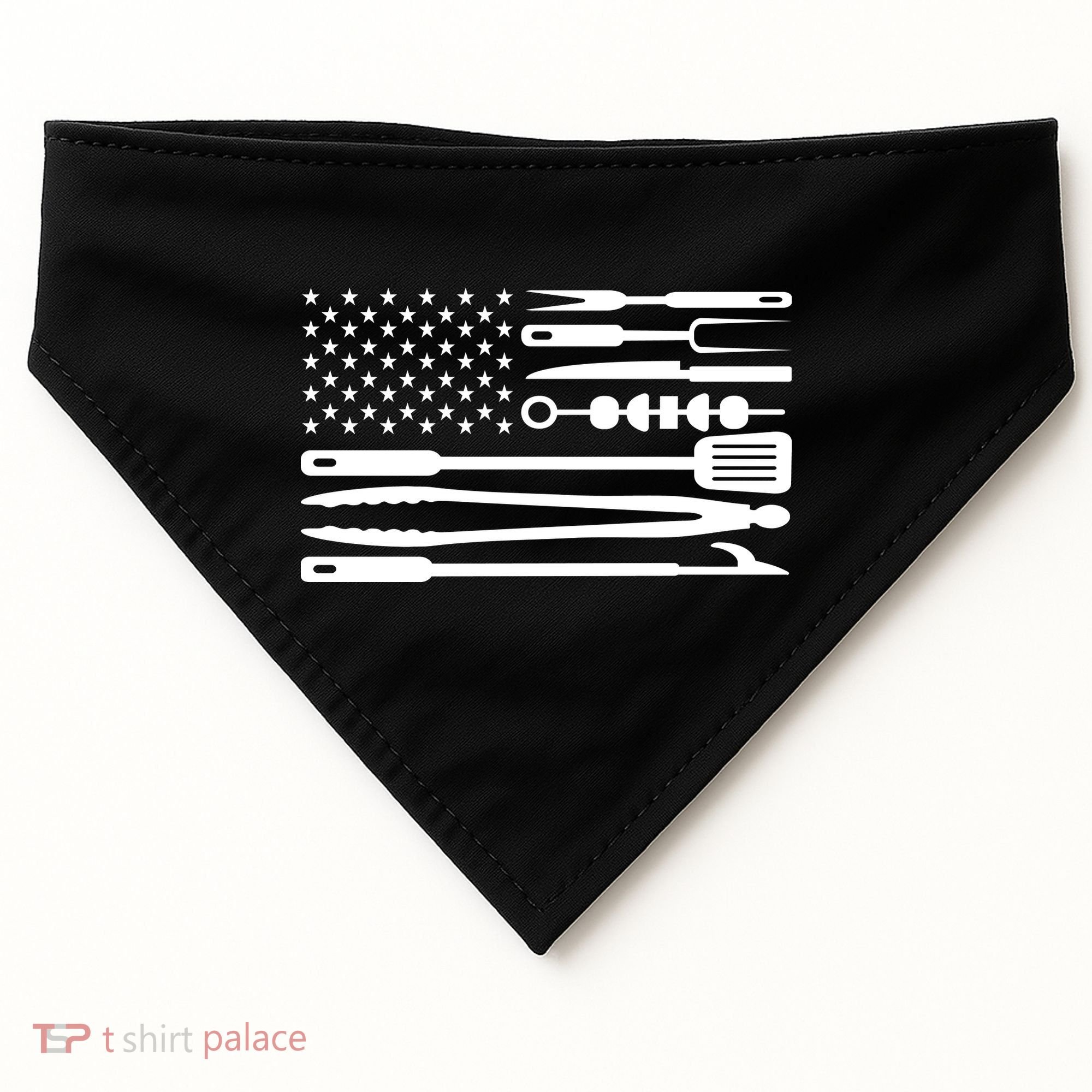 BBQ Tools American Flag USA-Made Doggie Bandana