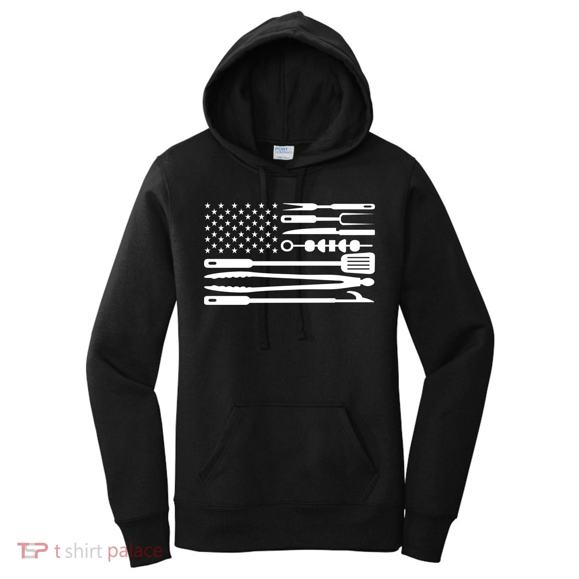 BBQ Tools American Flag Women's Hoodie