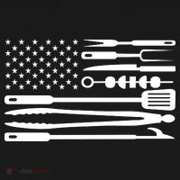 BBQ Tools American Flag Ornament thumb 1