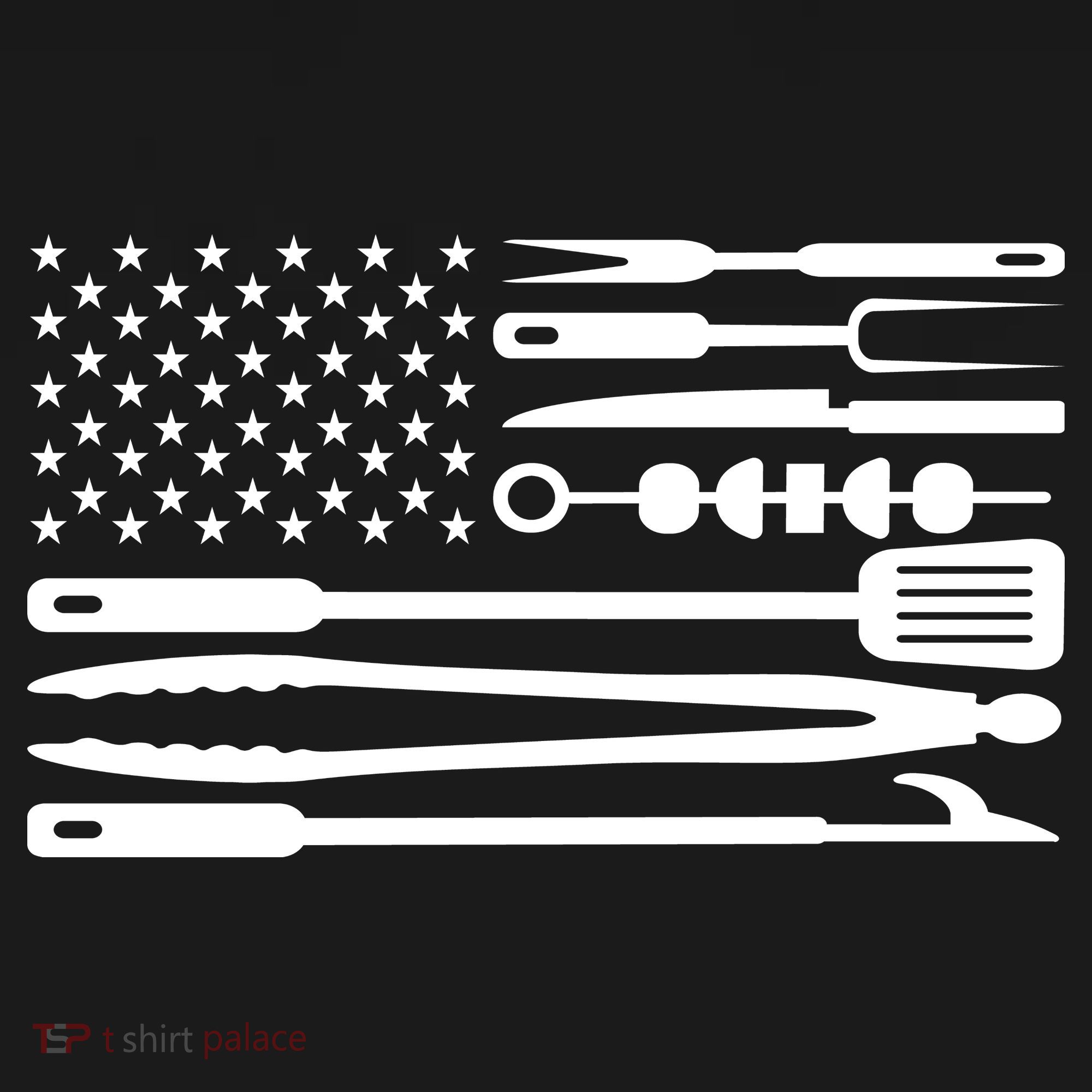 BBQ Tools American Flag Ornament