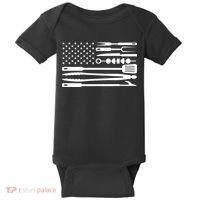 BBQ Tools American Flag Baby Bodysuit thumb 0