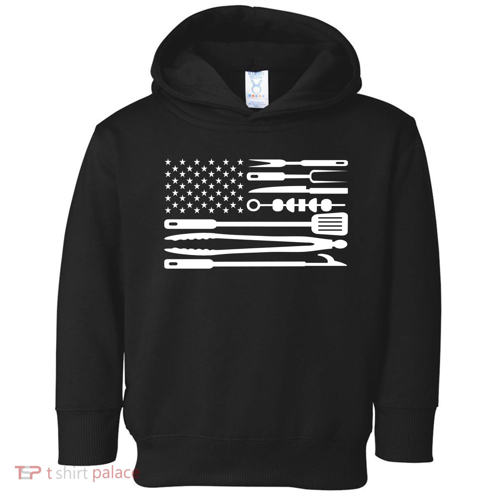 BBQ Tools American Flag Toddler Hoodie