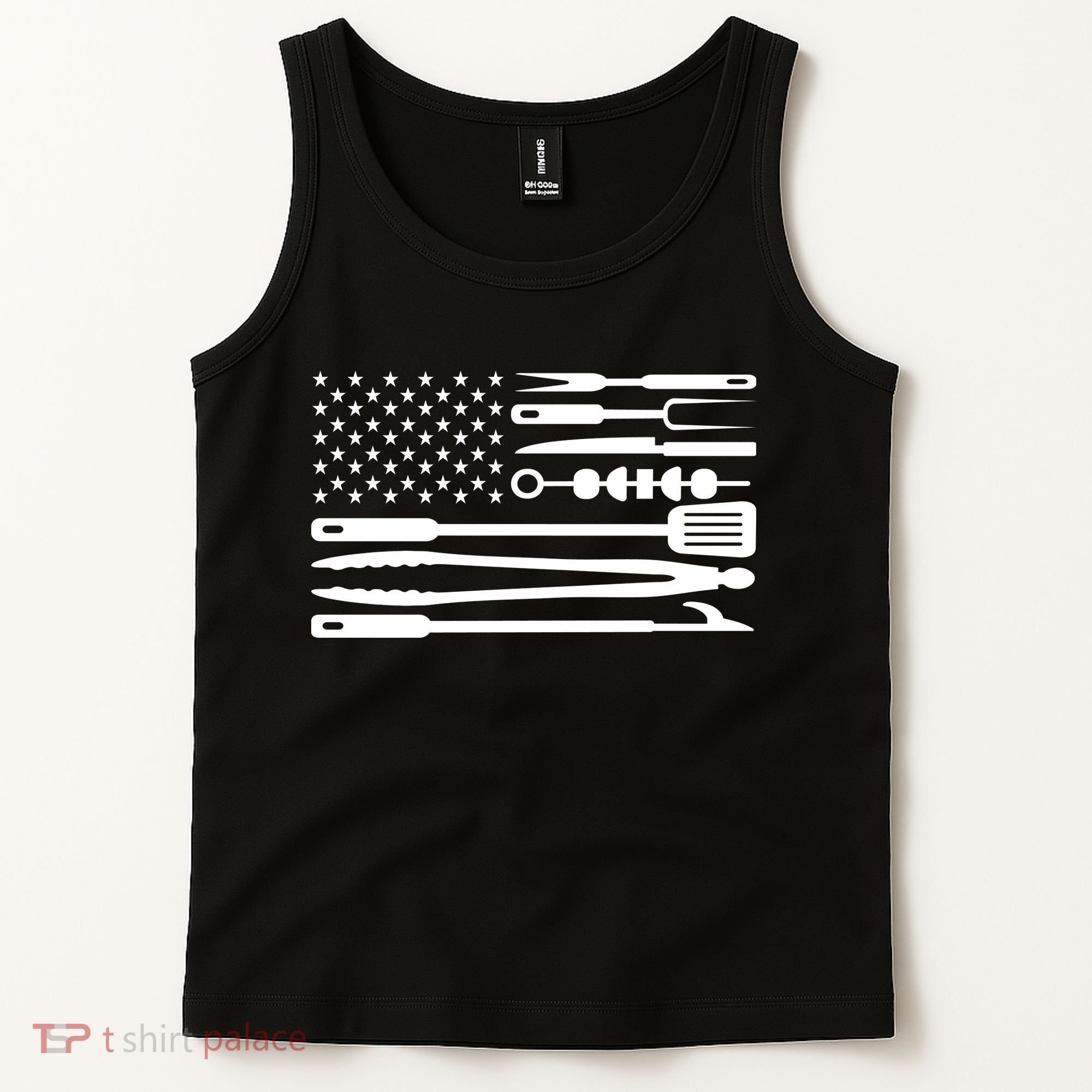 BBQ Tools American Flag Tank Top