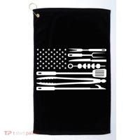 BBQ Tools American Flag Golf Towel thumb 0