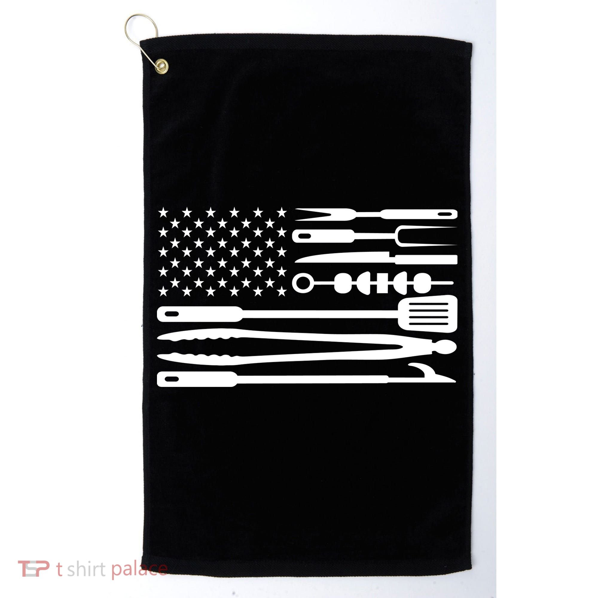 BBQ Tools American Flag Golf Towel