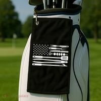 BBQ Tools American Flag Golf Towel thumb 2