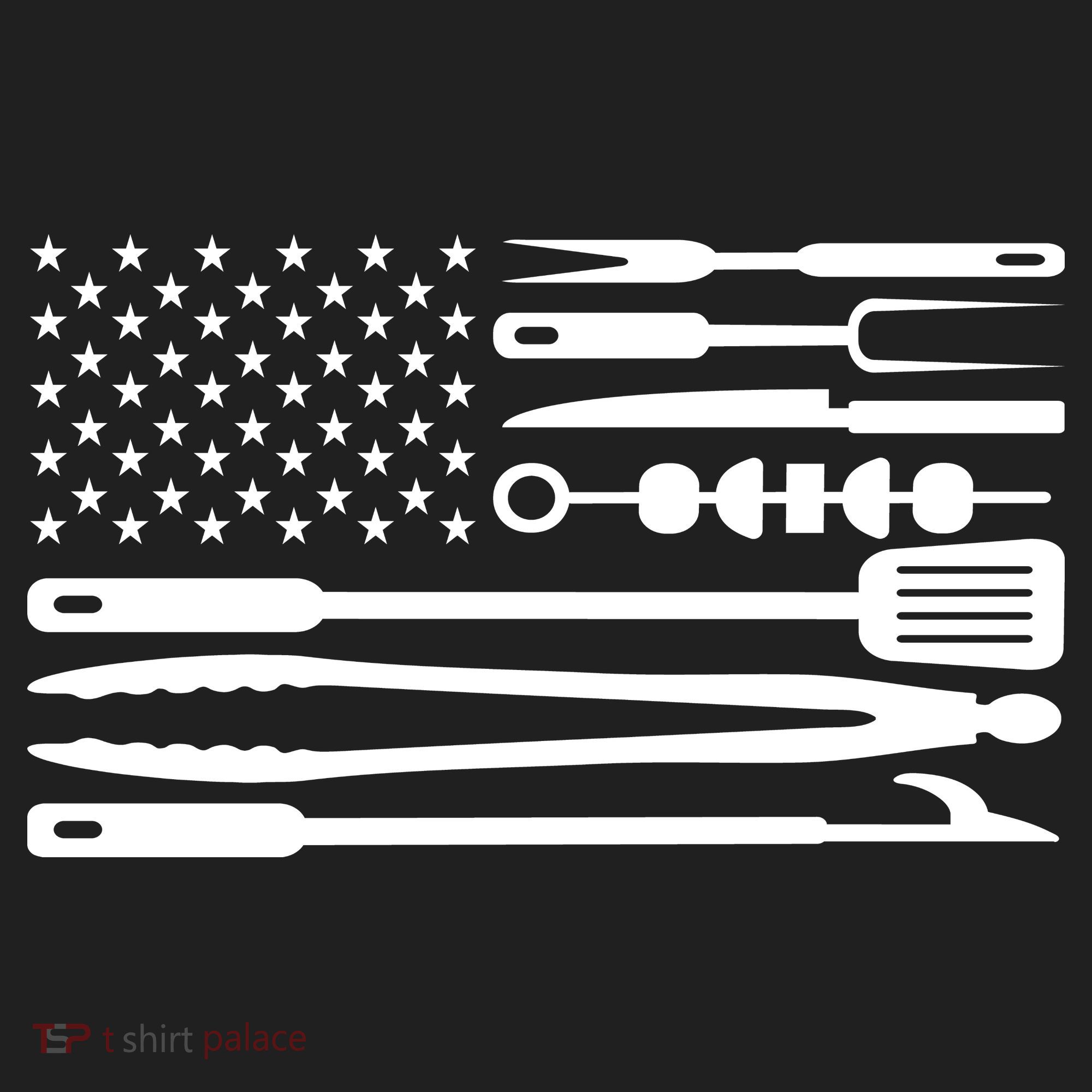 BBQ Tools American Flag Golf Towel