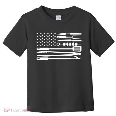 BBQ Tools American Flag Toddler T-Shirt