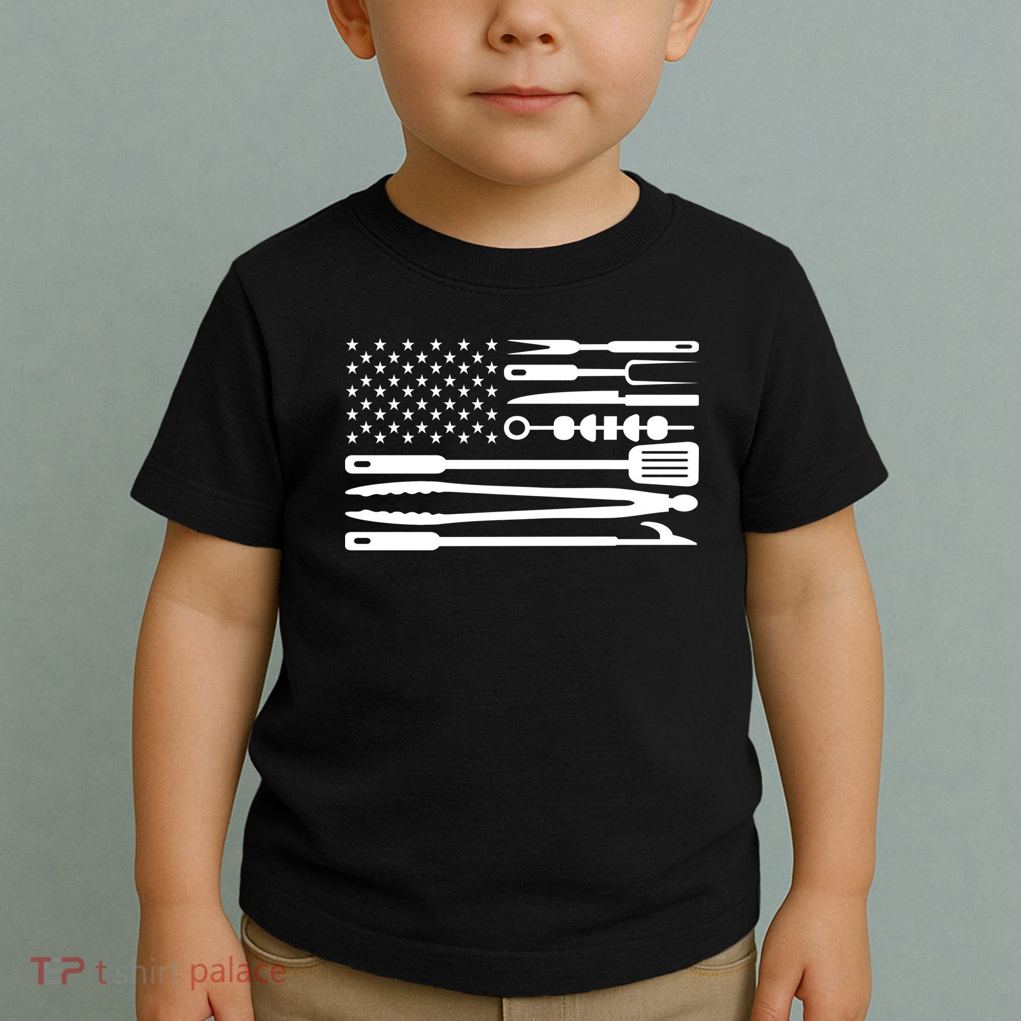 BBQ Tools American Flag Toddler T-Shirt