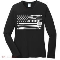 BBQ Tools American Flag Women's Long Sleeve Shirt thumb 0