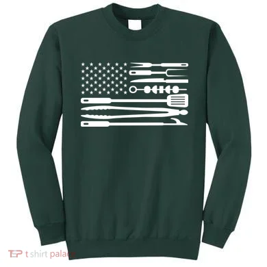 BBQ Tools American Flag Sweatshirt