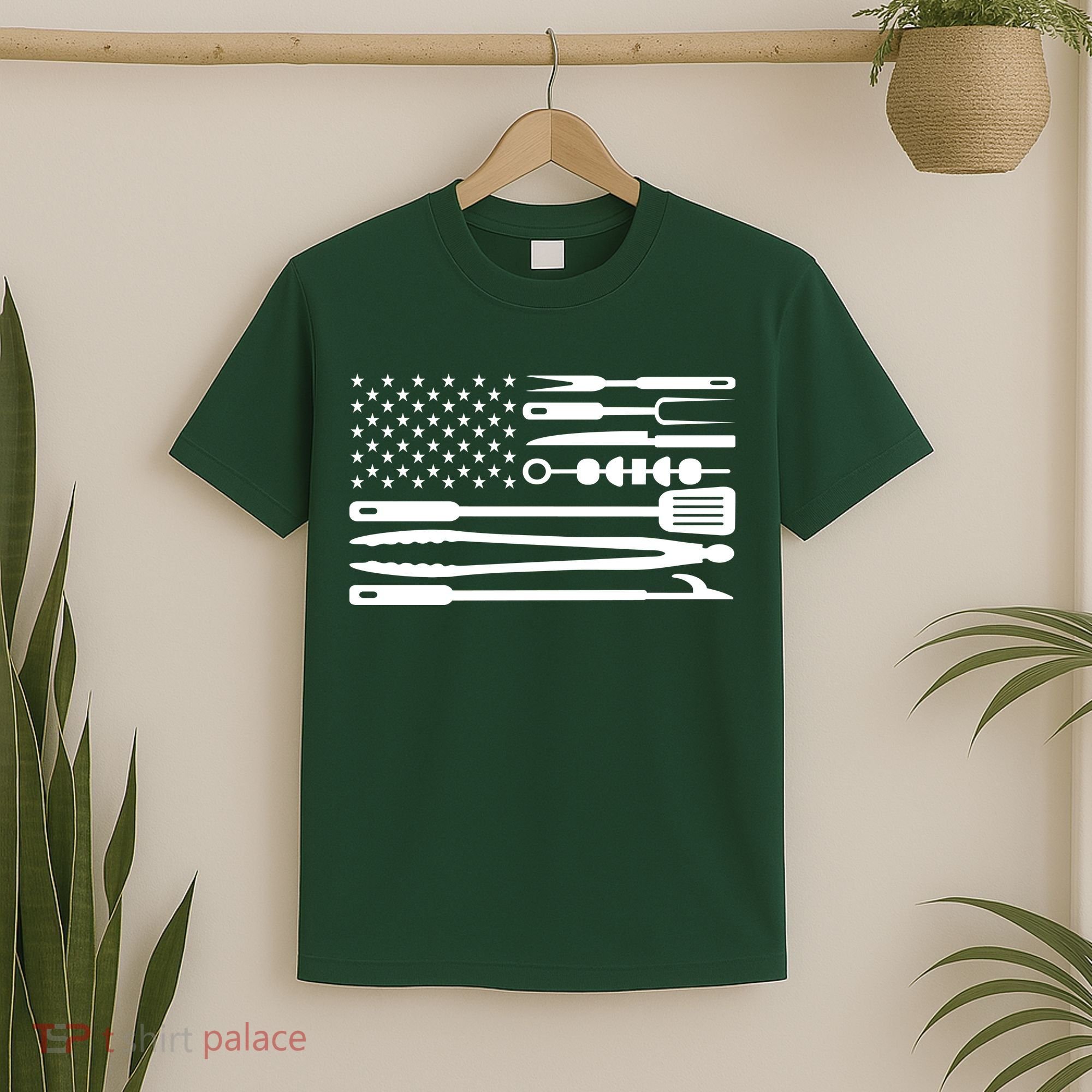 BBQ Tools American Flag T-Shirt