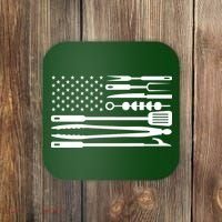 BBQ Tools American Flag Coaster thumb 0
