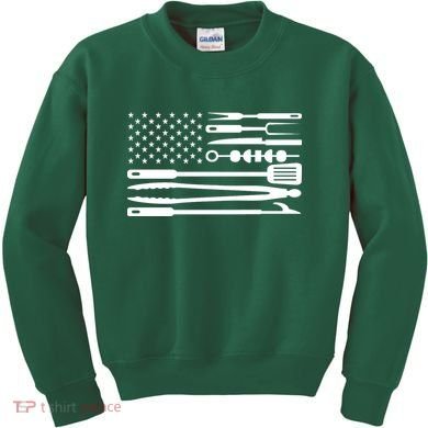 BBQ Tools American Flag Kids Sweatshirt